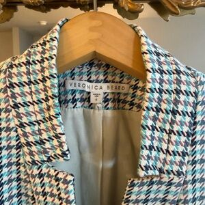 Veronica Beard Farley Dickey Houndstooth Plaid Jacket Blazer size 6